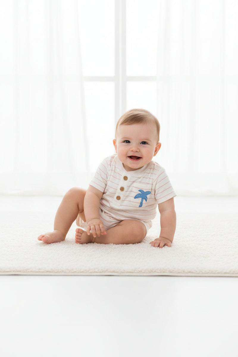 Mini palm tree - Baby High Quality half Jumpsuits
