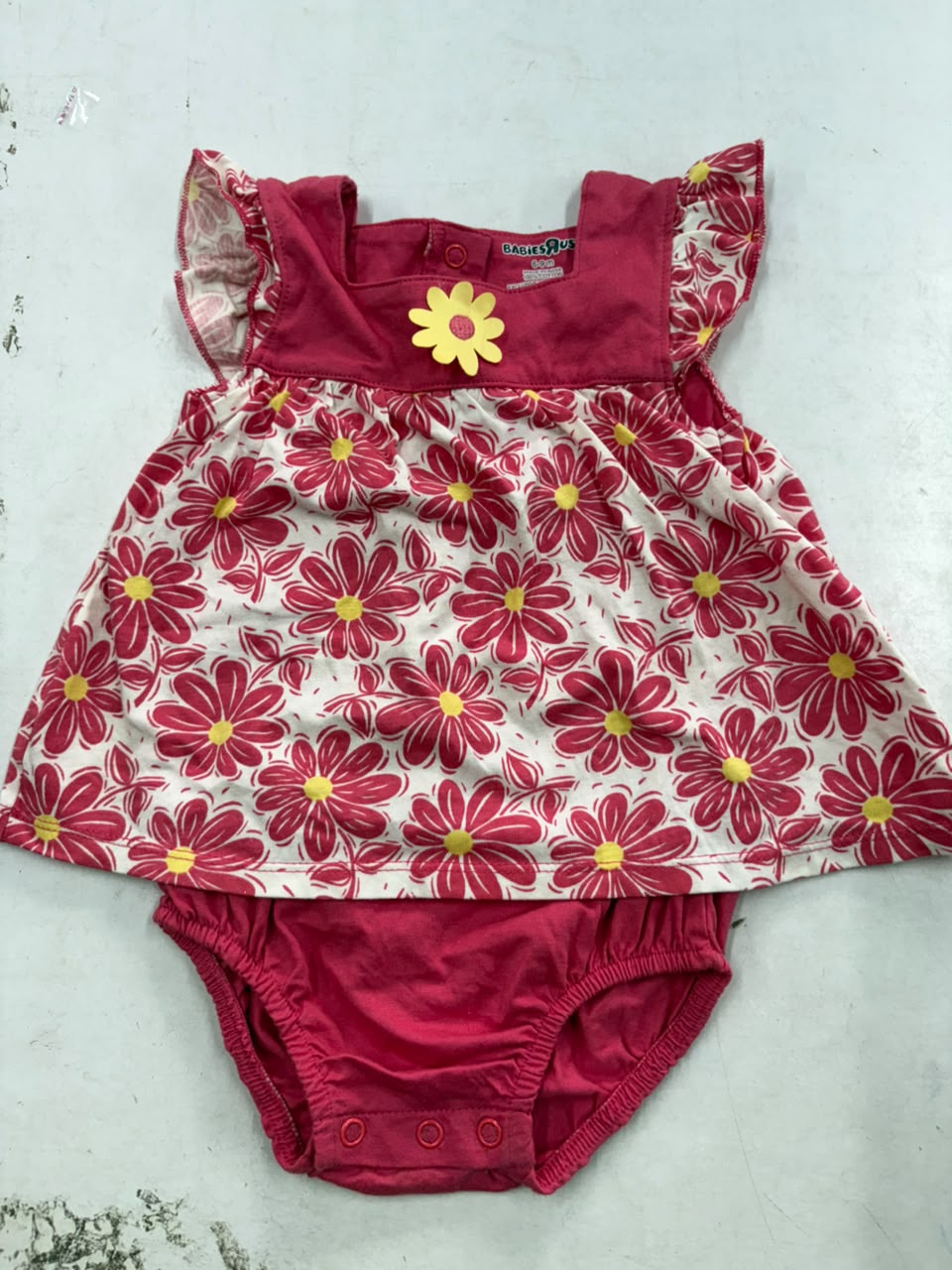 Pink flowers-Onesies frock