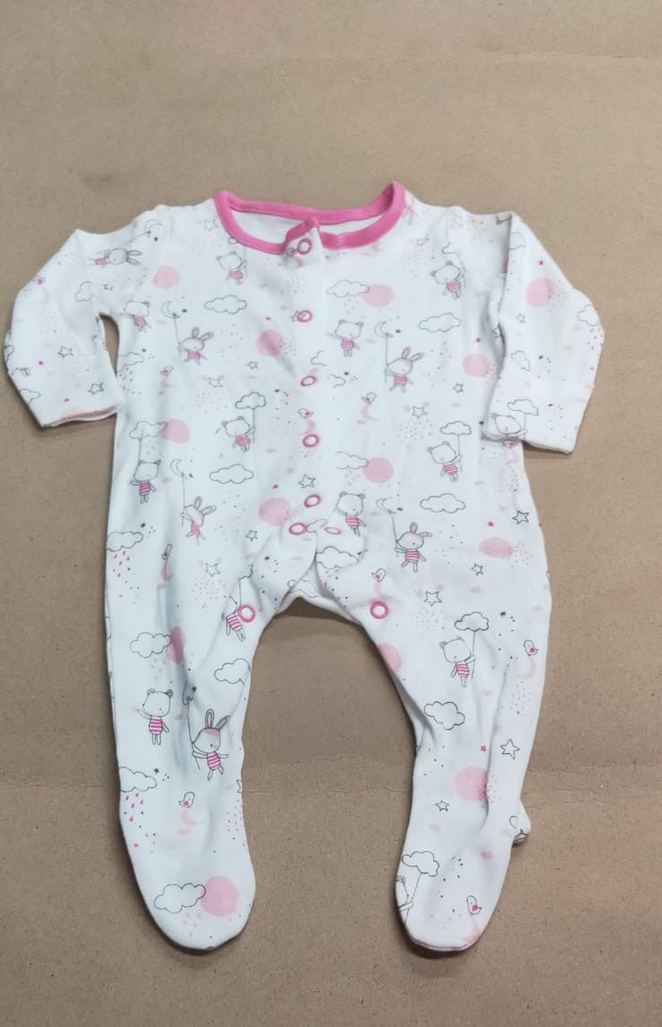 White&pink cloudsBaby High quality jumpsuit