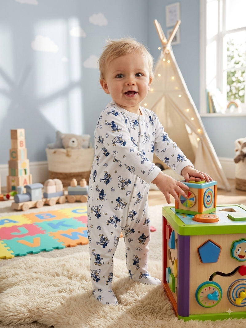 white mickey -Baby High quality jumpsuit