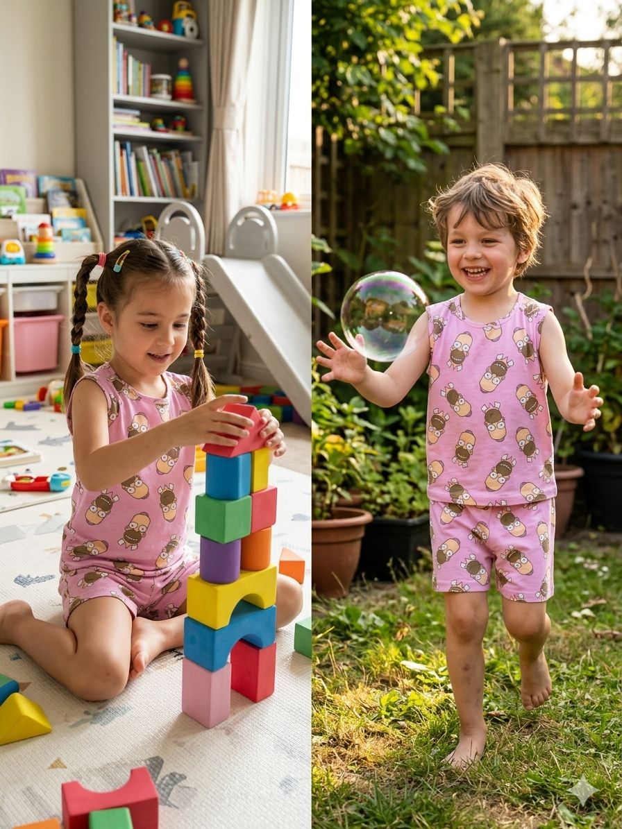 Pink swag trunks -Sleeveless co-ords