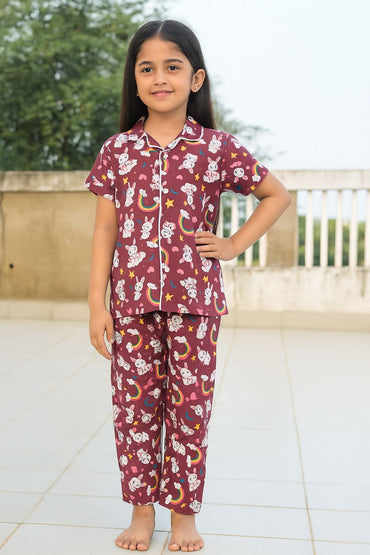 TEENAGE GIRLS COLLAR NIGHT SUITS INC:03