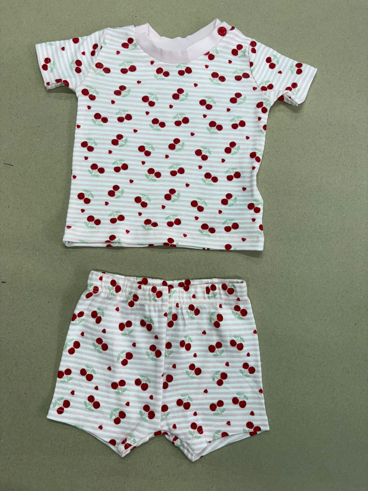 Cherry -Baby Shorts Set