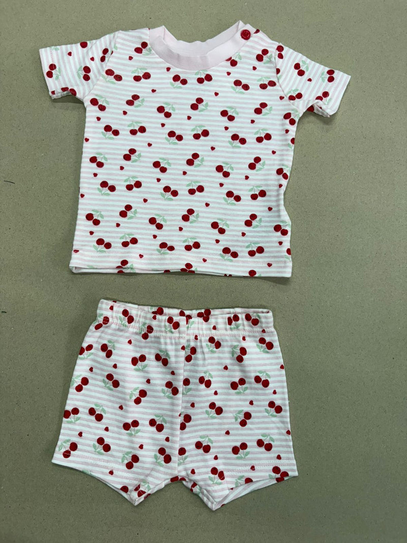Cherry -Baby Shorts Set