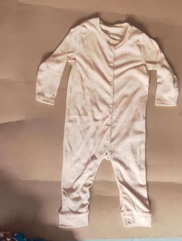 Half white rabbit( zipper) Baby high quality jumpsuit