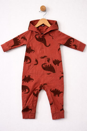 Hoodie -brown-Baby full Jumpsuits