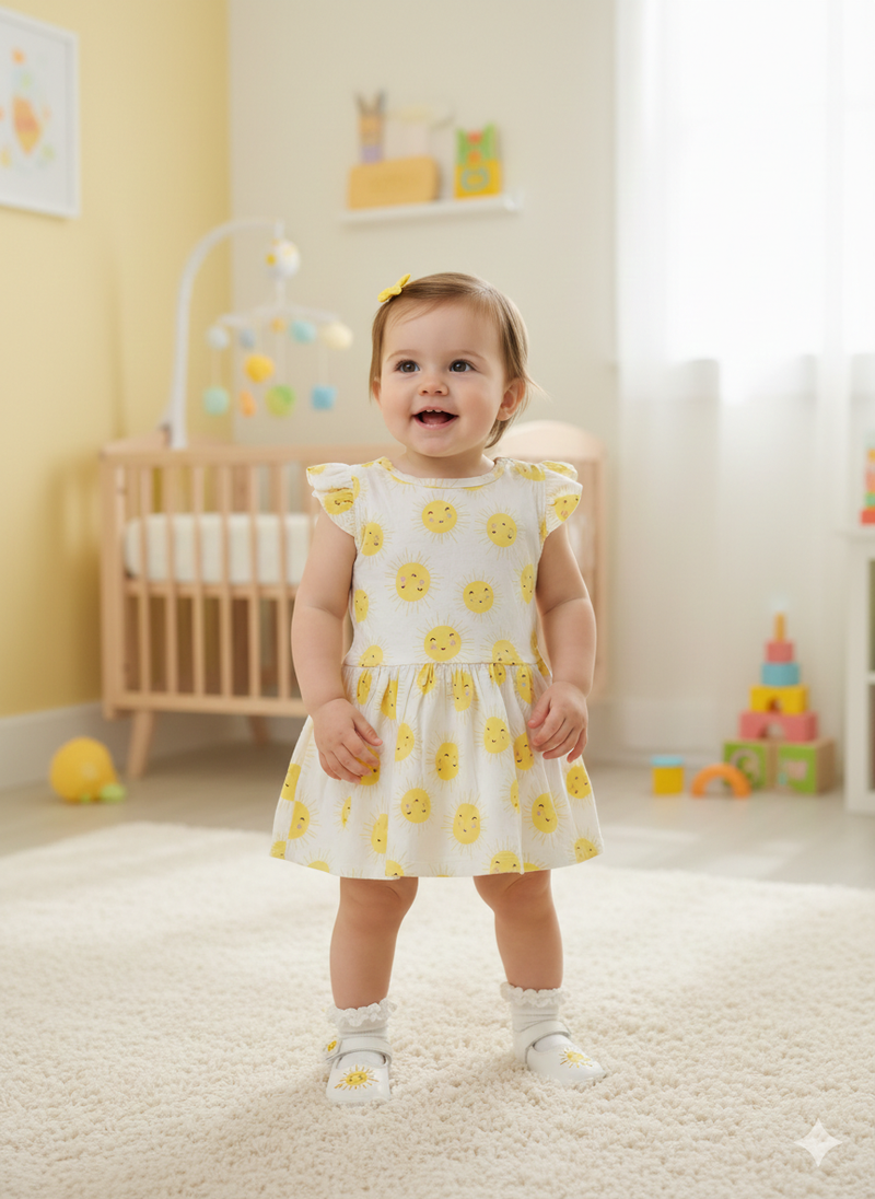 Sun - Baby Sleeve  frock