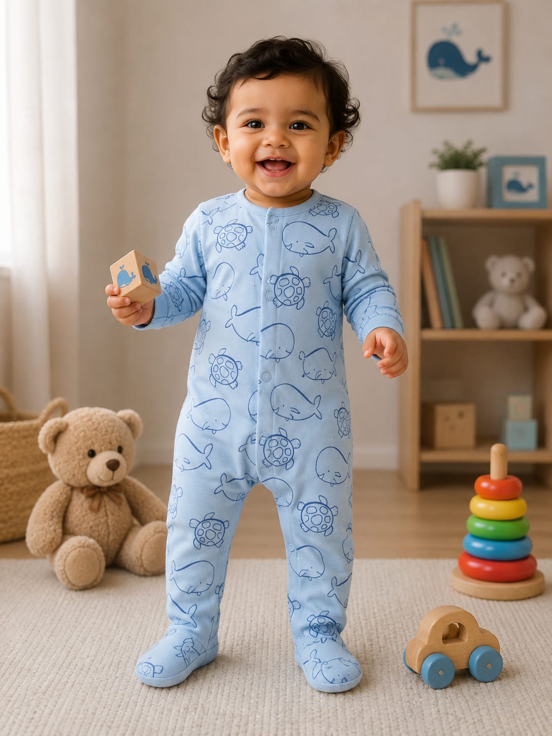 Blue animals dolphin 🐬 tortoise Baby high quality jumpsuit