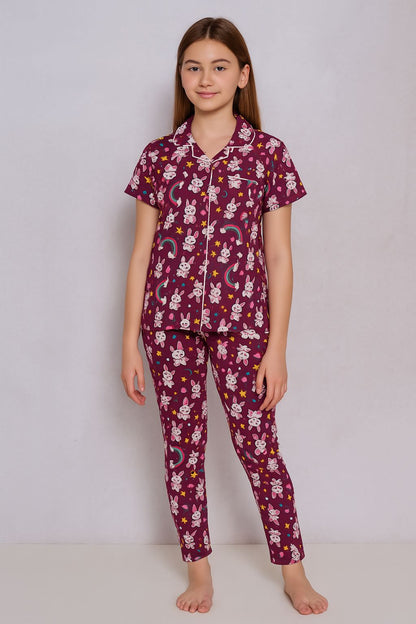 TEENAGE GIRLS COLLAR NIGHT SUITS INC:03