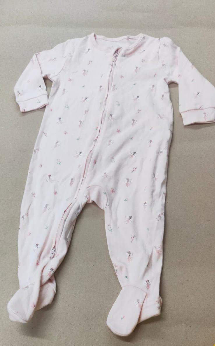 Light pink  dancing angel 😇( zipper) Baby high quality jumpsuit