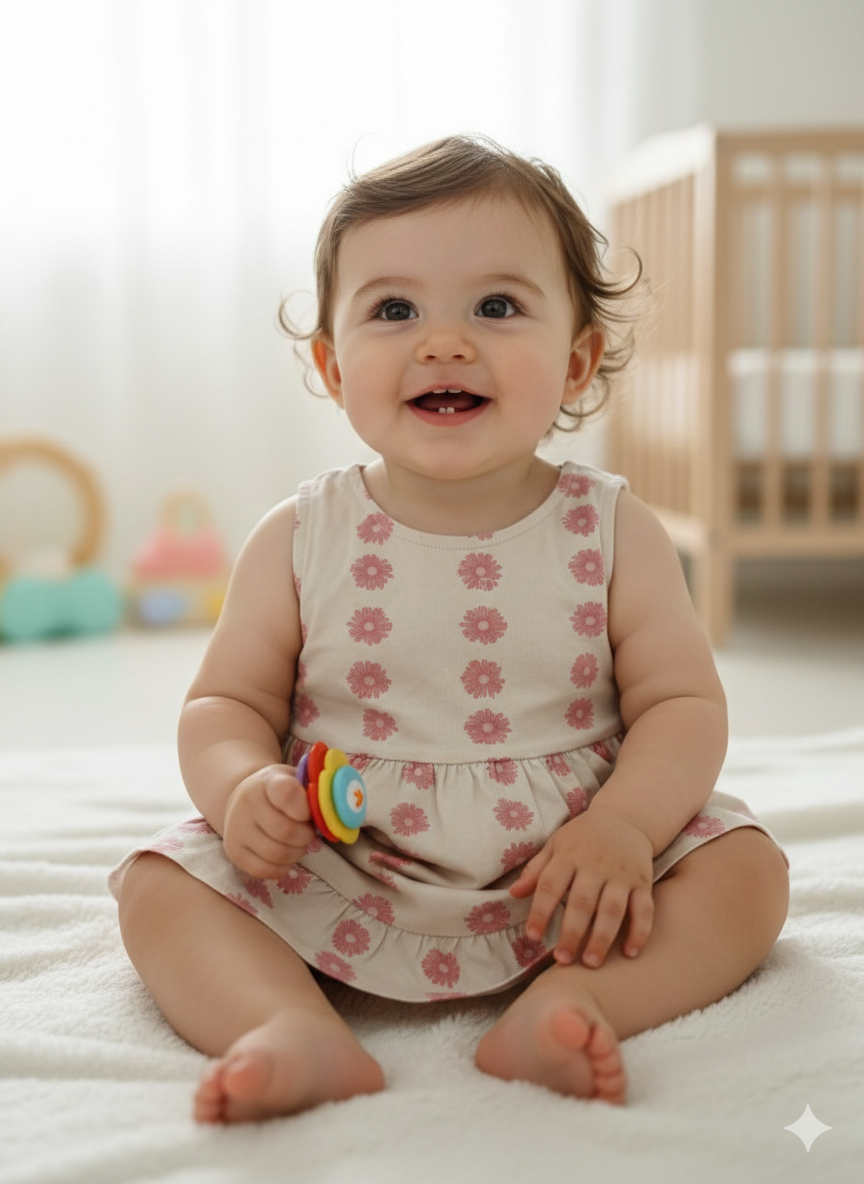 Sandle with brown flower -top