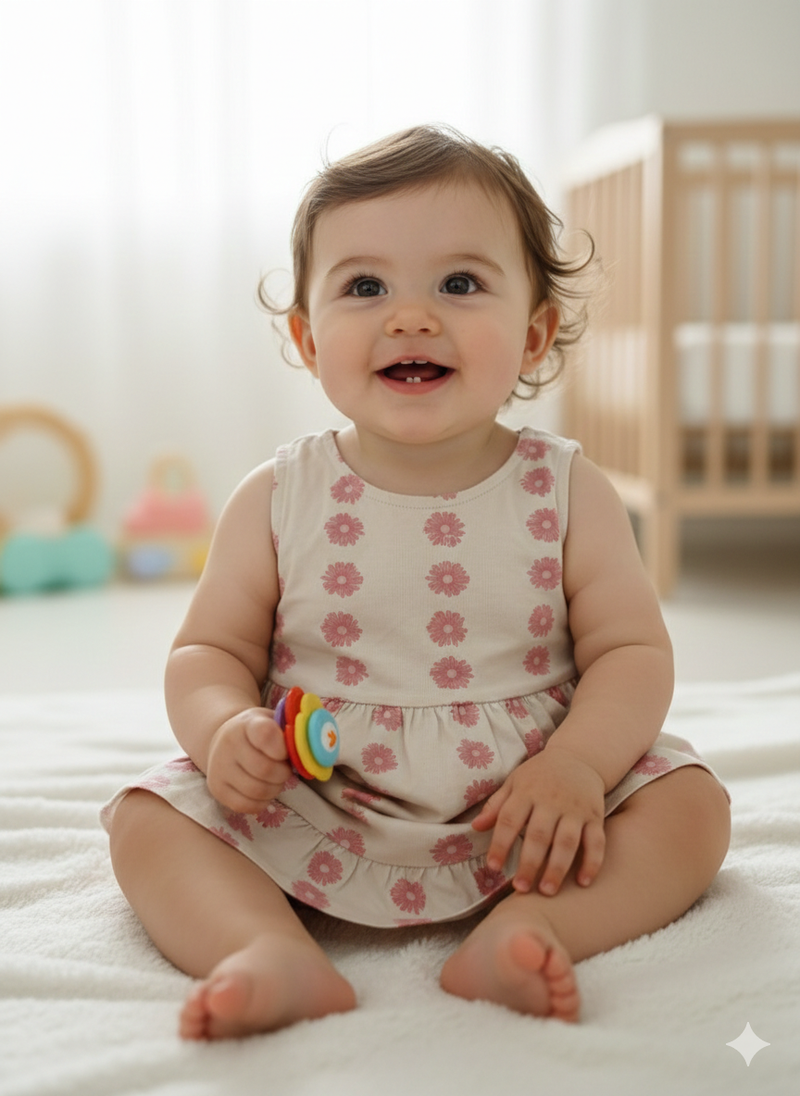 Sandle with brown flower -top