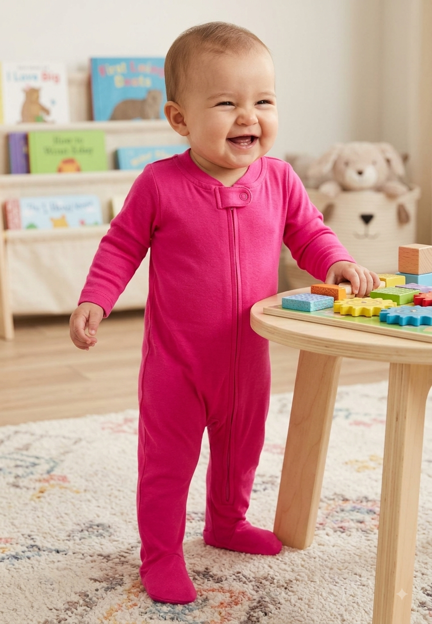Plain dark pink ( zipper)With shoe baby high quality jumpsuit