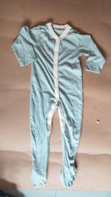 Sky blue white line striped Baby high quality jumpsuit