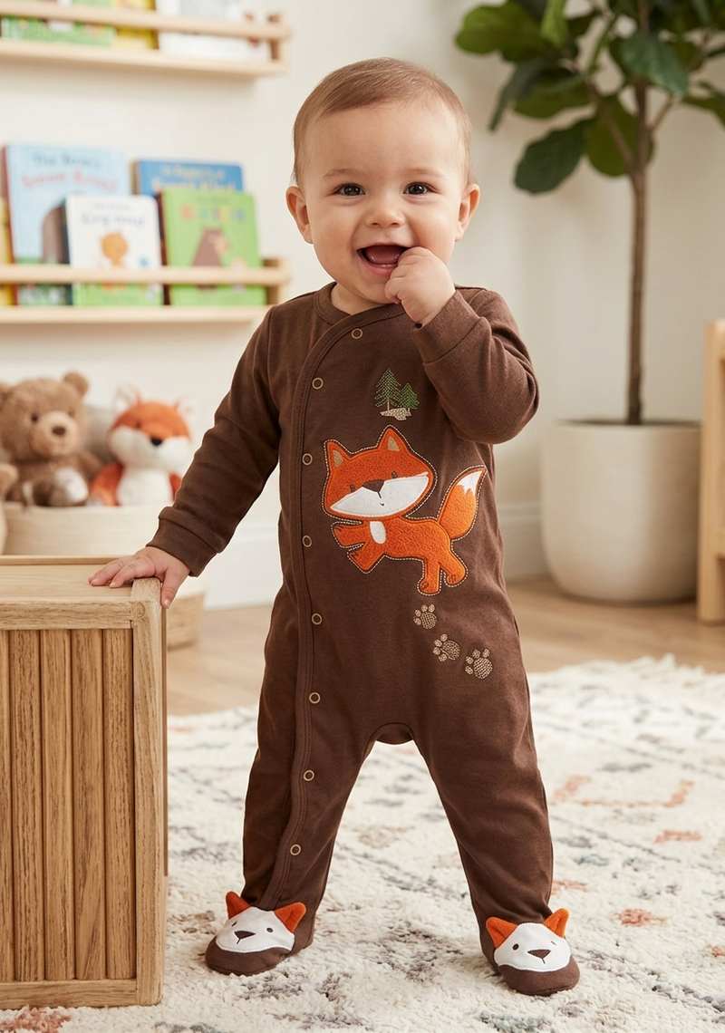 Dark brown 🟤 fog -with shoe baby high quality jumpsuit