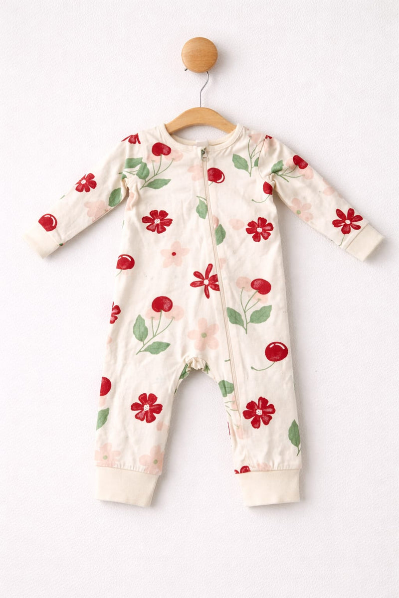 Half white with red flowers 🌹 - Baby Jumpsuits