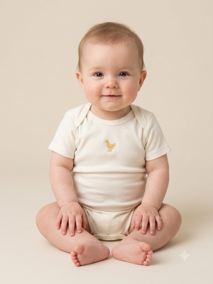 Half white hen Half sleeve Baby romber