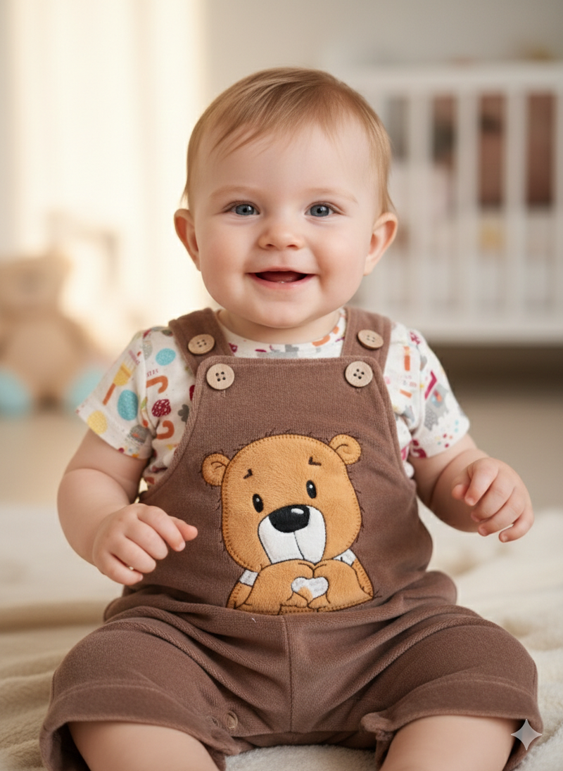 Brown - Baby Dungaree