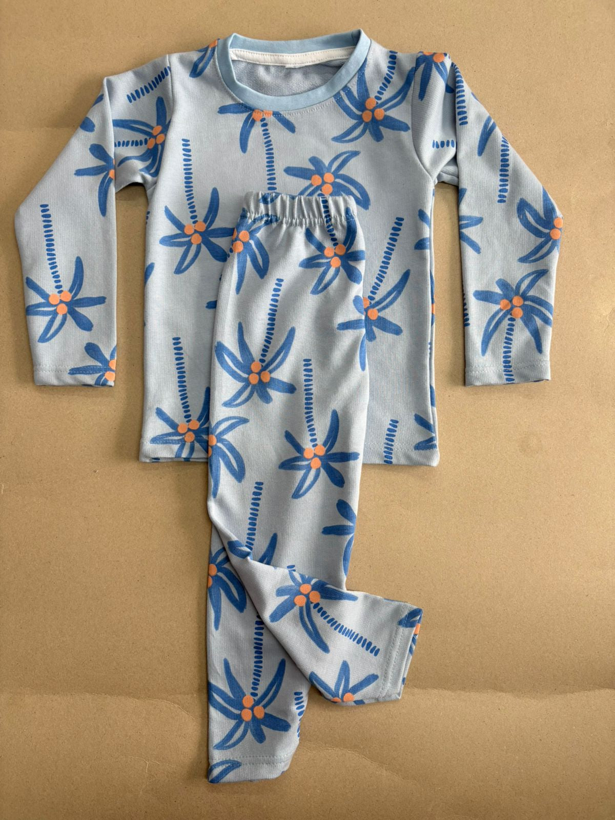 Blue coconut tree 🌴 Premium Kids Winter LoopKnit – 1 to 10 Years