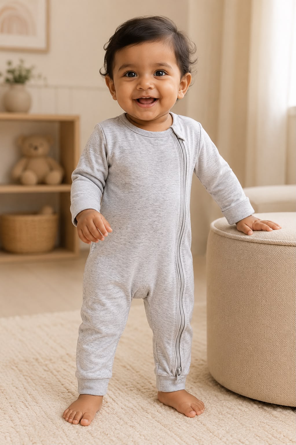 Plain grey-Full Jumpsuits