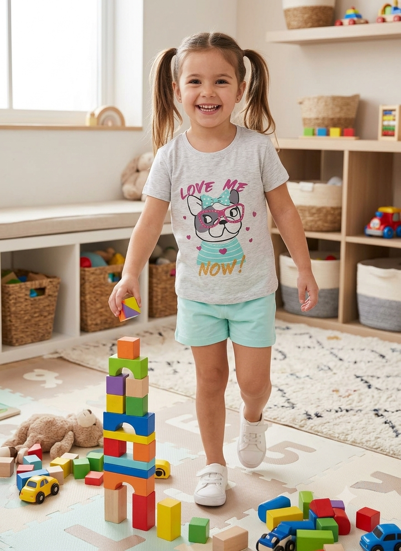 Kids half Sleeve shorts Set
