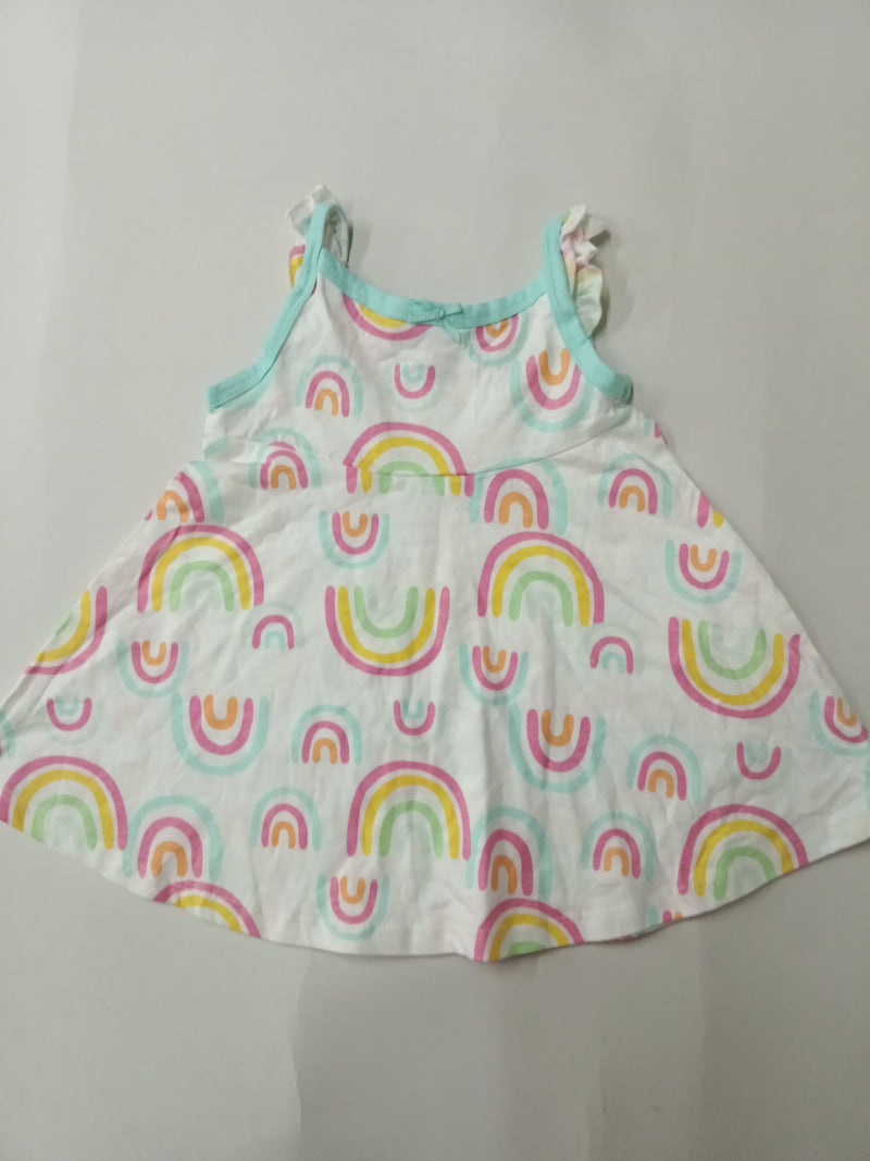 Rainbow -Baby Sleeveless frock