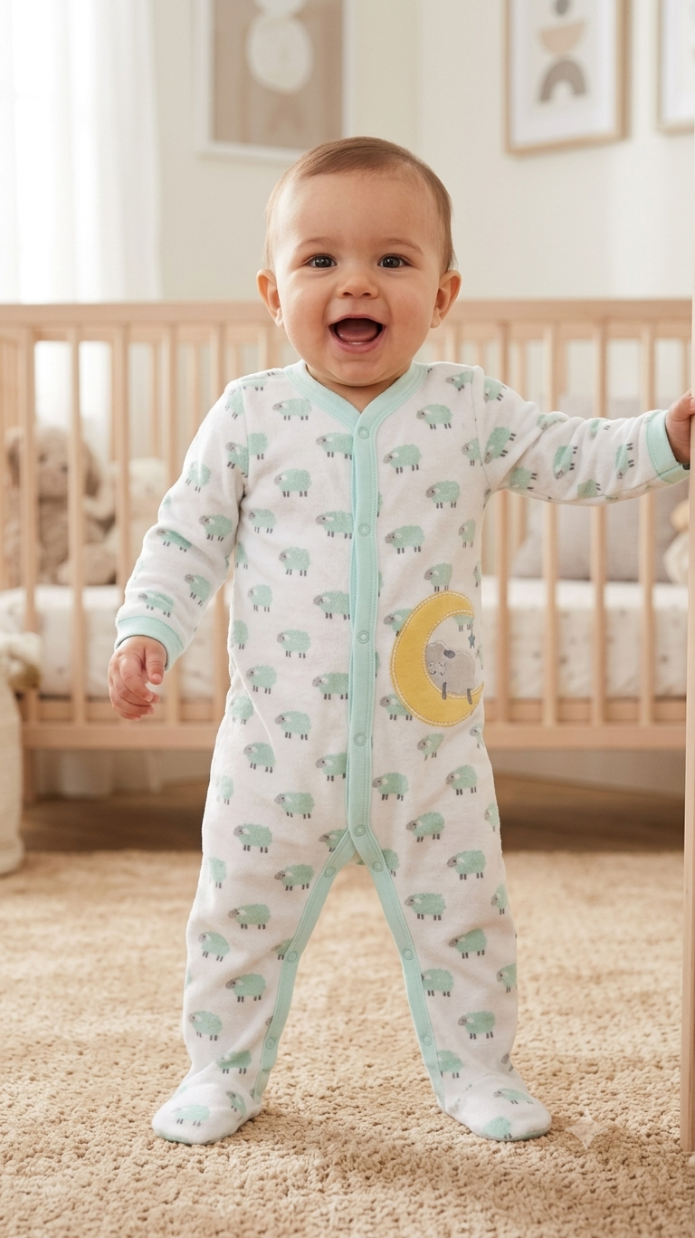 White blue 🐑 sheep with shoes Baby High quality Jumpsuits