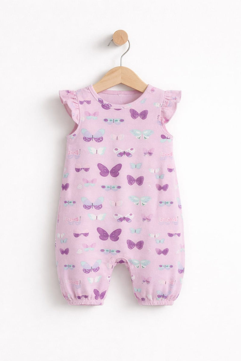 Pink butterfly - baby Jumpsuit