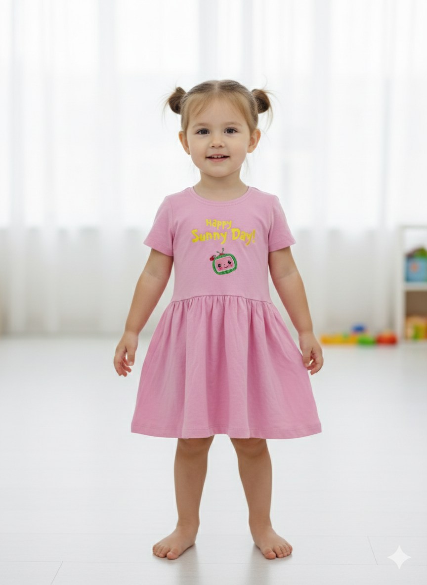 Pink  happy sunny !- frock