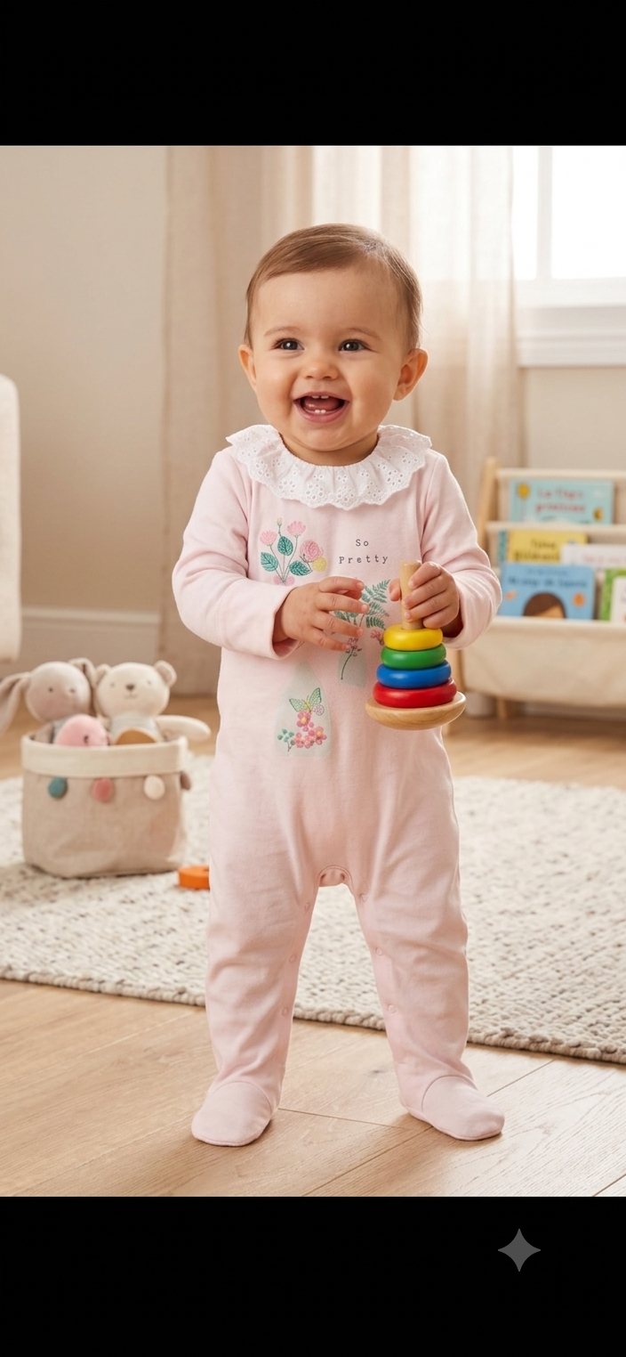 Peach pink so preety Baby high quality jumpsuit