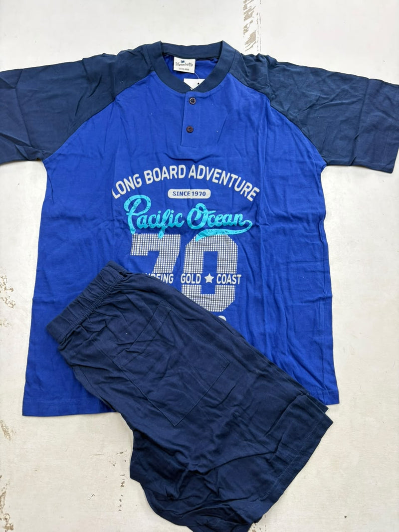 Dark blue -Kids half Sleeve shorts Set