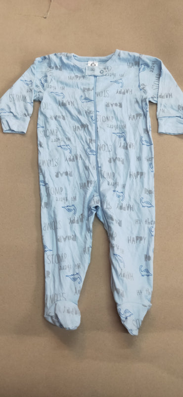 Blue dino 🦕 with shoe (zipper)- Baby high quality jumpsuit