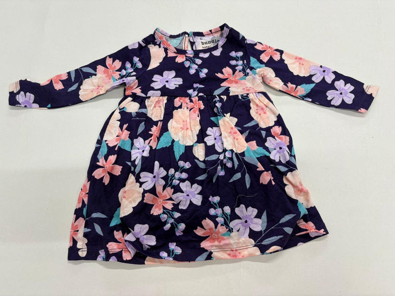 Purple with floral -Onesie full sleeve frock