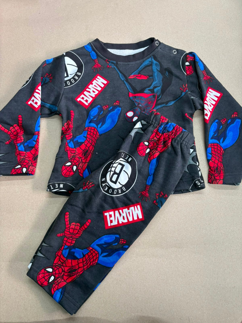 Baby Co-ord sets  spiderman-(snap button)