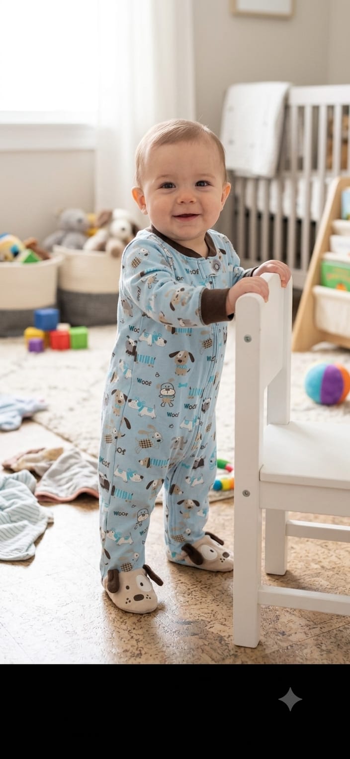 Blue animals dogii shoes🐕 -Baby high quality jumpsuit