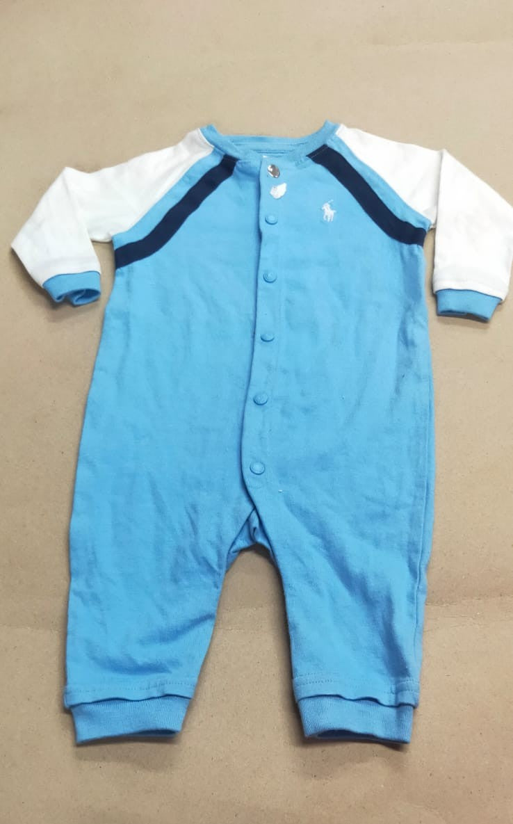 sky blue little horse logo -Baby High quality jumpsuit