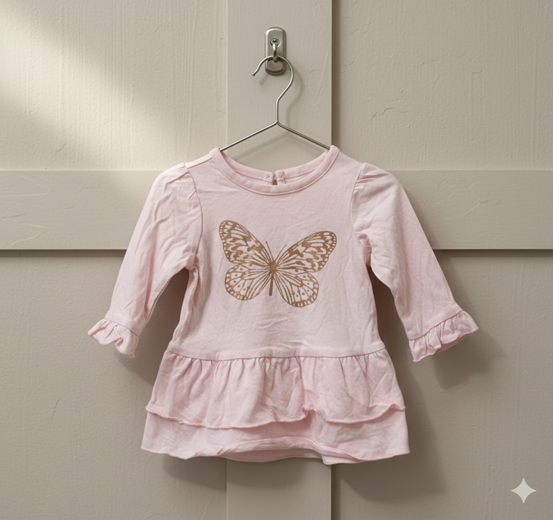 Pink butterfly -Baby Full Sleeve Top